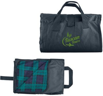 Deluxe Picnic Blanket 100% Polyester With Carrying Handles - 50" w x 60" h